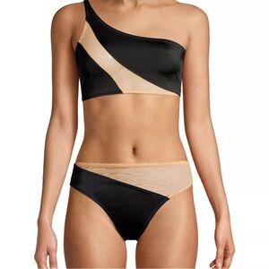 Norma Kamali Snake Mesh Bikini Top